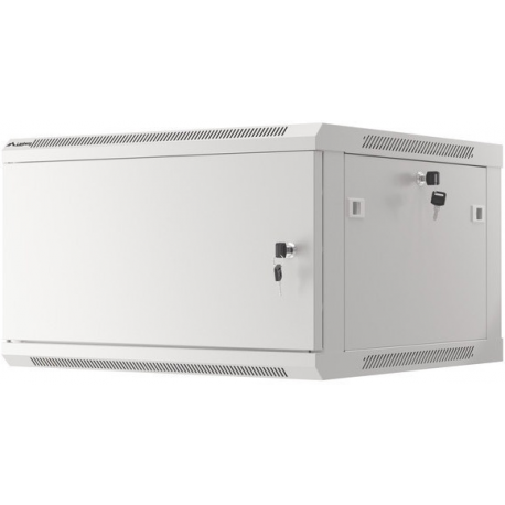 Lanberg WF01-6606-00S - Rack cabinet - wall mountable - grey, RAL 7035 - 6U - 19" - 2
