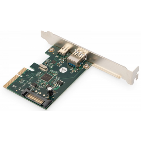 DIGITUS DS-30225 - USB adapter - PCIe 3.0 low profile - USB-C 3.1 x 1 + USB 3.1 Gen 2 x 1 - 3