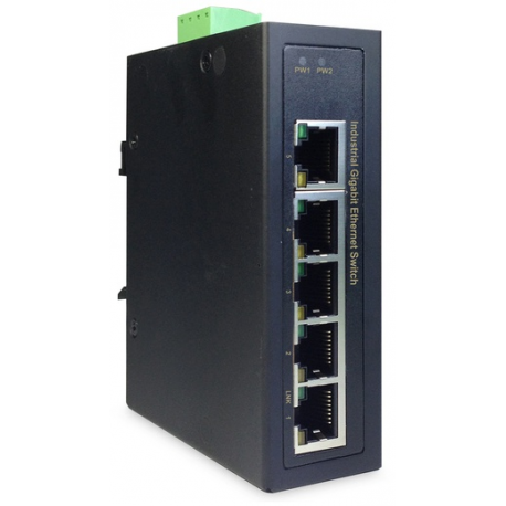 DIGITUS DN-651107 - Switch - industrial, gigabit - unmanaged - 5 x 10 / 100 / 1000 - DIN rail mountable - 0
