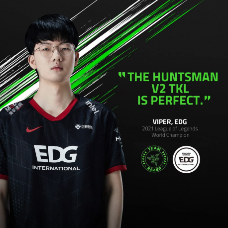 Razer Huntsman V2 TKL - Keyboard - backlit - USB-C - QWERTY - US - key switch: Razer Clicky Optical Purple - 8