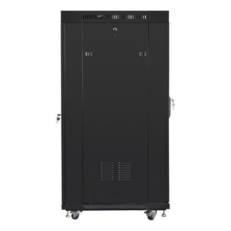 Lanberg - Rack cabinet - with display - black, RAL 9004 - 27U - 19" - 0