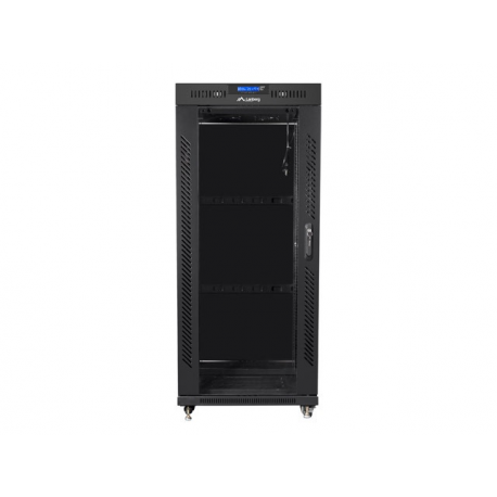 Lanberg - Rack cabinet - with display - black, RAL 9004 - 27U - 19" - 3