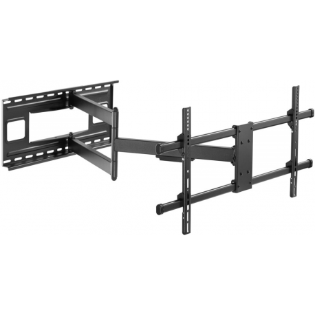 TECHly LED 300 - Mounting kit (wall mount) - for LCD TV  /  curved LCD TV (full-motion adjustable arm) - solid steel - black - screen size: 43"-80" - 0