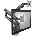 RaidSonic ICY BOX IB-MS314-T - Mounting kit - for 2 monitors (adjustable dual arms) - plastic, steel, aluminium alloy - black - screen size: up to 32" - desk-mountable