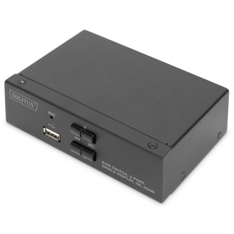 DIGITUS DS-12870 - KVM / audio / USB switch - 2 x KVM / audio / USB - 1 local user - desktop - 0