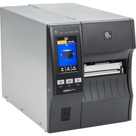 Zebra ZT400 Series ZT411 - Label printer - direct thermal  /  thermal transfer - Roll (11.4 cm) - 203 dpi - up to 356 mm / sec - USB 2.0, LAN, serial, USB host, Wi-Fi(ac), Bluetooth 4.1 - tear bar - 2