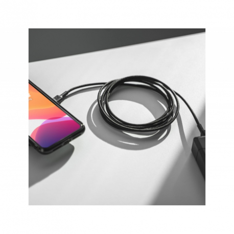 Green Cell PowerStream - USB cable - USB-C (M) to USB-C (M) - USB 2.0 - 30 cm - USB Power Delivery (60W) - black - 1