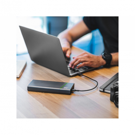 Green Cell PowerStream - USB cable - USB-C (M) to USB-C (M) - USB 2.0 - 30 cm - USB Power Delivery (60W) - black - 2