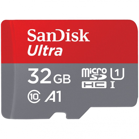 SanDisk Ultra - Flash memory card (microSDHC to SD adapter included) - 32 GB - A1 / UHS-I U1 / Class10 - microSDHC UHS-I - 2
