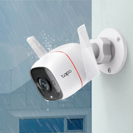 Tapo C310 - Network surveillance camera - outdoor - dustproof  /  weatherproof - colour (Day&Night) - 3 MP - 2304 x 1296 - 2304p - fixed focal - audio - wireless - Wi-Fi - GbE - H.264 - DC 9 V - 2