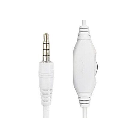 Gembird MHS-03-WTRD - Headset - full size - wired - 3.5 mm jack - white, red ring - 2