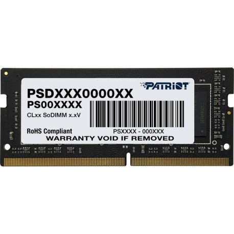 Patriot Signature Line - DDR4 - module - 16 GB - SO-DIMM 260-pin - 3200 MHz  /  PC4-25600 - CL22 - 1.2 V - unbuffered - non-ECC - 0