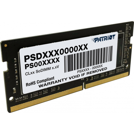 Patriot Signature Line - DDR4 - module - 16 GB - SO-DIMM 260-pin - 3200 MHz  /  PC4-25600 - CL22 - 1.2 V - unbuffered - non-ECC - 2