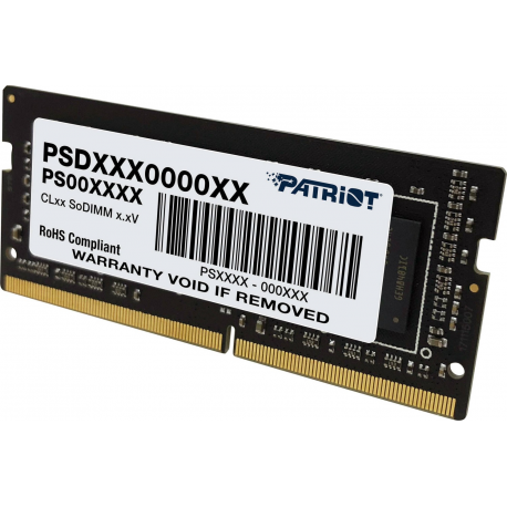 Patriot Signature Line - DDR4 - module - 16 GB - SO-DIMM 260-pin - 3200 MHz  /  PC4-25600 - CL22 - 1.2 V - unbuffered - non-ECC - 3