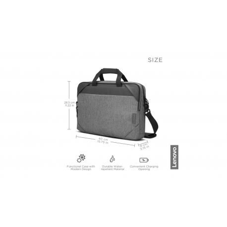 Lenovo Business Casual Topload - Notebook carrying case - 15.6" - charcoal grey - for IdeaPad 1 14; ThinkPad E14 Gen 4; L13 Yoga Gen 3; P1 Gen 5; T14s Gen 3; X1 Nano Gen 2 - 14
