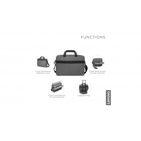 Lenovo Business Casual Topload - Notebook carrying case - 15.6" - charcoal grey - for IdeaPad 1 14; ThinkPad E14 Gen 4; L13 Yoga Gen 3; P1 Gen 5; T14s Gen 3; X1 Nano Gen 2 - 15