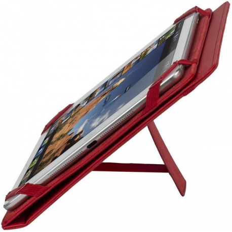 Riva Case Gatwick 3217 Universal - Flip cover for tablet - polyurethane - red - 10.1" - 3