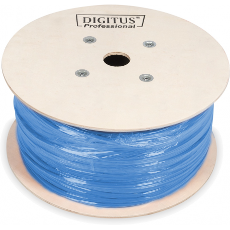 DIGITUS Professional Installation Cable - Bulk cable - 305 m - UTP - CAT 6a - IEEE 802.5 / IEEE 802.3 - halogen-free, riser - light blue, RAL 5012 - 1