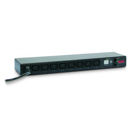 APC Switched Rack PDU AP7920B - Power distribution strip - AC 200 / 208 / 230 V - 2300 VA - Ethernet - input: IEC 60320 C14 - output connectors: 8 (IEC 60320 C13) - 1U - 19" - black - for P / N: SMTL1000RMI2UC, SMX1000C, SMX1500RM2UC, SMX1500RM2UCNC, SMX750C, SMX750CNC - 1