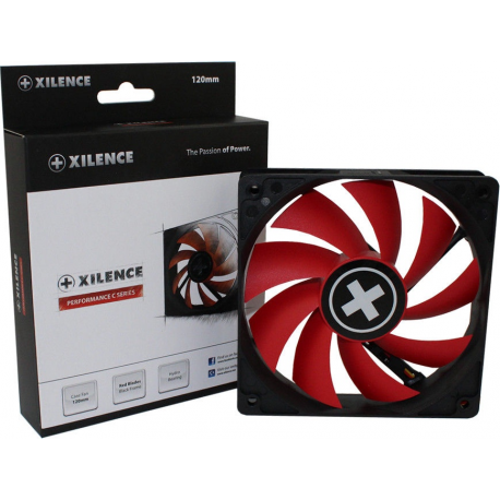 Xilence Performance C Series XPF120.R - Case fan - 120 mm - black, red - 2