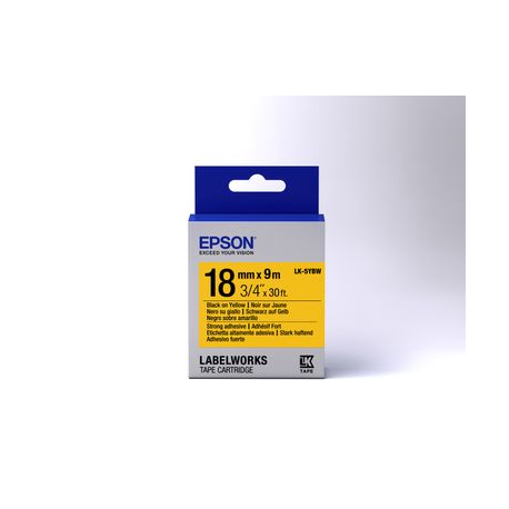 Epson LabelWorks LK-5YBW - Black on yellow - Roll (1.8 cm x 9 m) 1 cassette(s) label tape - for LabelWorks LW-1000, 400, 600, 700, 900, K400, Z5000, Z5010, Z700, Z710, Z900 - 1