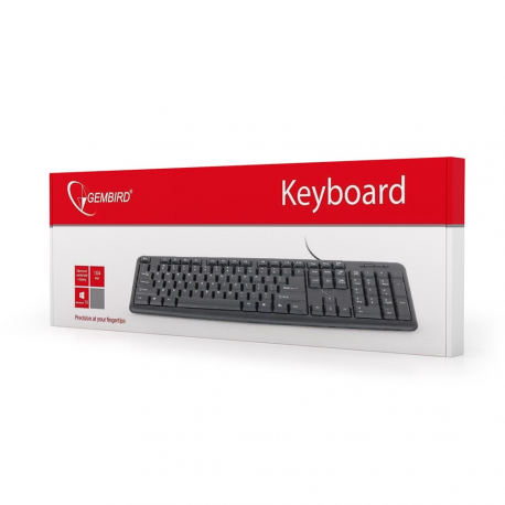 Gembird KB-U-103 - Keyboard - USB - US - black - 4