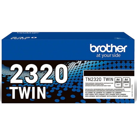 Brother TN2320 - Black - original - toner cartridge - for Brother DCP-L2500, L2520, L2560, HL-L2300, L2340, L2360, L2365, MFC-L2700, L2720, L2740 - 2