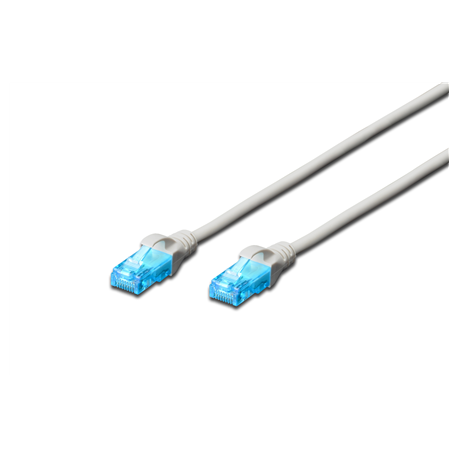 DIGITUS Ecoline - Patch cable - RJ-45 (M) to RJ-45 (M) - 10 m - UTP - CAT 5e - booted - grey - 3