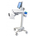 Ergotron StyleView - Cart - for LCD display  /  PC equipment - medical - plastic, aluminium, zinc-plated steel - grey, white, polished aluminium - screen size: up to 24"