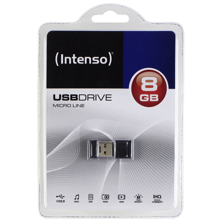 Intenso - USB flash drive - 8 GB - USB 2.0 - black - 1