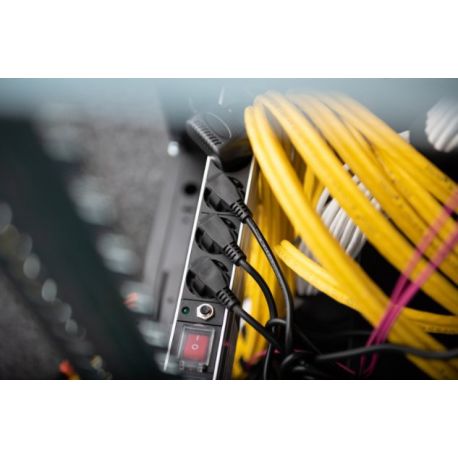 DIGITUS DN-95403 - Power strip (rack-mountable) - AC 250 V - input: power - output connectors: 7 (power) - 19" - 2 m cord - 6
