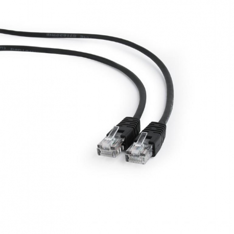 Gembird - Patch cable - RJ-45 (M) to RJ-45 (M) - 25 cm - UTP - CAT 5e - molded - black - 1