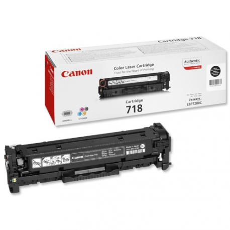 Canon 718 Black - Black - original - toner cartridge - for ImageCLASS LBP7200; i-SENSYS MF8330, MF8350; Laser Shot LBP-7200; Satera MF8330, MF8350 - 1