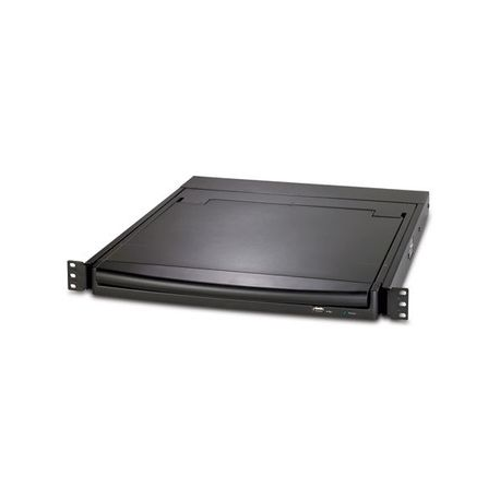APC LCD Console - KVM console - 17" - rack-mountable - 1280 x 1024 @ 75 Hz - black - 1U - for P / N: AR3103, AR3103SP, AR3106SP, SRT1000RMXLI, SRT1000RMXLI-NC, SRT5KRMXLW-TW - 2