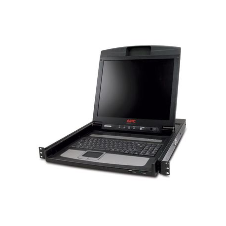 APC LCD Console - KVM console - 17" - rack-mountable - 1280 x 1024 @ 75 Hz - black - 1U - for P / N: AR3103, AR3103SP, AR3106SP, SRT1000RMXLI, SRT1000RMXLI-NC, SRT5KRMXLW-TW - 4