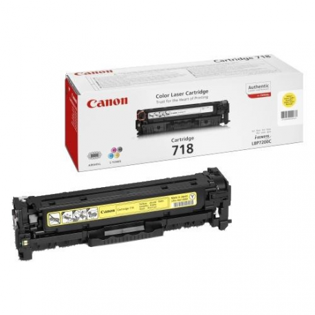 Canon 718 Yellow - Yellow - original - toner cartridge - for ImageCLASS LBP7200; i-SENSYS MF8330, MF8350; Laser Shot LBP-7200; Satera MF8330, MF8350 - 1