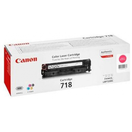 Canon 718 Magenta - Magenta - original - toner cartridge - for ImageCLASS LBP7200; i-SENSYS MF8330, MF8350; Laser Shot LBP-7200; Satera MF8330, MF8350 - 2