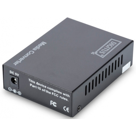 DIGITUS Professional DN-82121-1 - Fibre media converter - GigE - 10Base-T, 1000Base-LX, 100Base-TX, 1000Base-T - RJ-45 / SC single-mode - up to 10 km - 1310 nm - 2