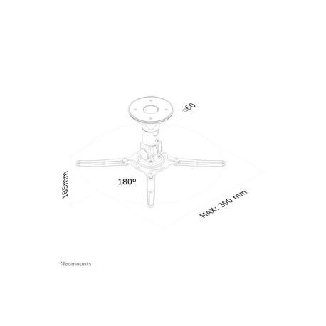 Neomounts by Newstar BEAMER-C50 - Bracket - for projector (full-motion) - black - ceiling mountable - 2