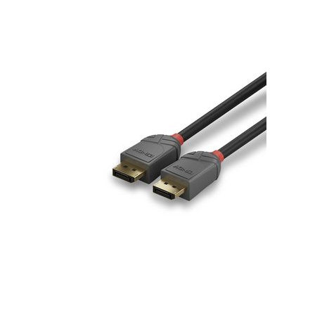 Lindy Anthra Line - DisplayPort cable - DisplayPort (M) to DisplayPort (M) - DisplayPort 1.4 - 3 m - round - black - 3