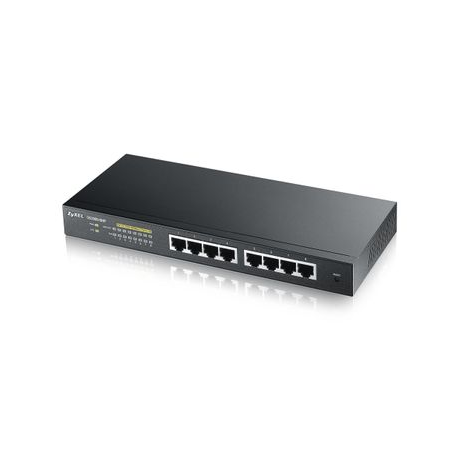 Zyxel GS1900-8HP - Switch - smart - 8 x 10/100/1000 (PoE+) - desktop, wall-mountable - PoE+ (70 W) - 0