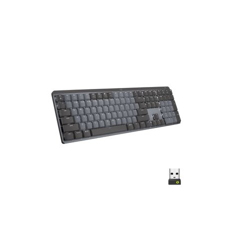 Logitech Master Series MX Mechanical - Keyboard - backlit - wireless - Bluetooth LE - QWERTY - US International - key switch: Tactile Quiet - graphite - 0
