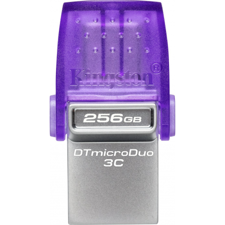 Kingston DataTraveler microDuo 3C - USB flash drive - 256 GB - USB 3.2 Gen 1  /  USB-C - 1