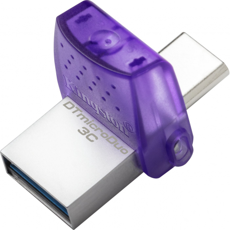 Kingston DataTraveler microDuo 3C - USB flash drive - 256 GB - USB 3.2 Gen 1  /  USB-C - 3