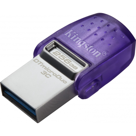 Kingston DataTraveler microDuo 3C - USB flash drive - 256 GB - USB 3.2 Gen 1  /  USB-C - 6