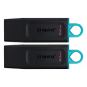 Kingston DataTraveler - USB flash drive - 64 GB - USB 3.2 Gen 1 (pack of 2)
