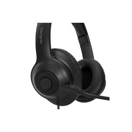 Targus AEH102GL - Headset - on-ear - convertible - wired - USB-A - noise isolating - black - 2