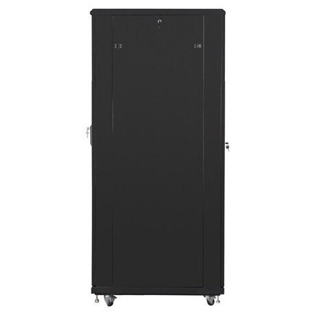 Lanberg - Rack cabinet - with 4 cooling fans - 230 V - black, RAL 9004 - 42U - 19" - 3