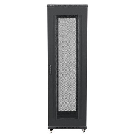 Lanberg - Rack cabinet - with 4 cooling fans - 230 V - black, RAL 9004 - 42U - 19" - 4
