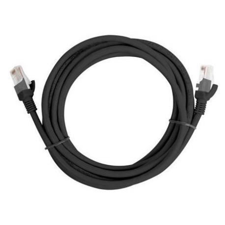 Lanberg - Patch cable - RJ-45 (M) to RJ-45 (M) - 3 m - UTP - CAT 6 - molded, snagless, stranded - black, RAL 9004 - 3